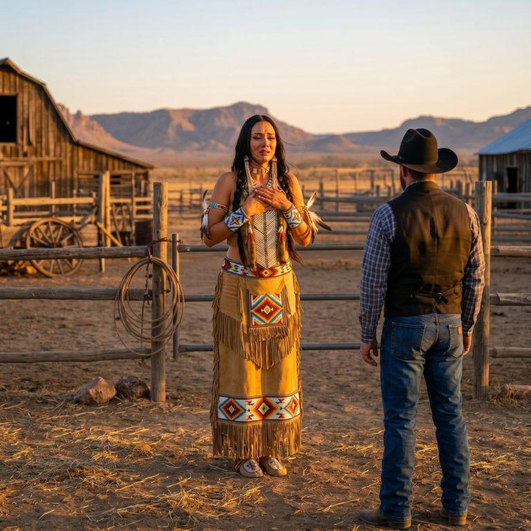 “No tengas miedo de mí”, dijo llorando la mujer apache de 7 pies de altura — pero el vaquero, en lugar de temerle, más bien…