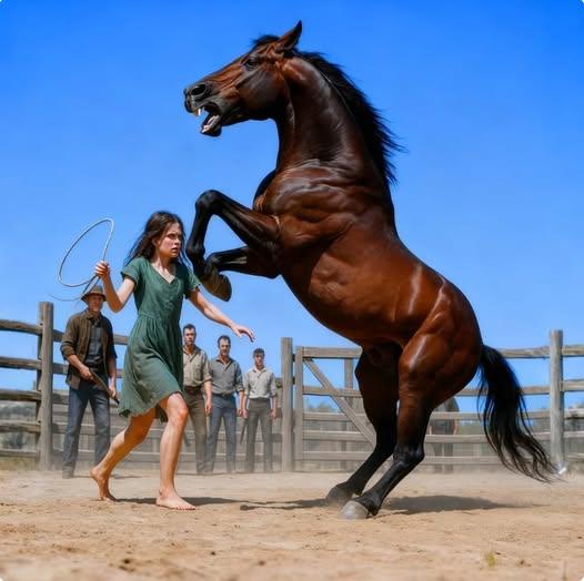 EL CABALLO INDOMABLE IBA A SER SACRIFICADO… PERO UNA PERSONA SE CRUZÓ EN SU CAMINO