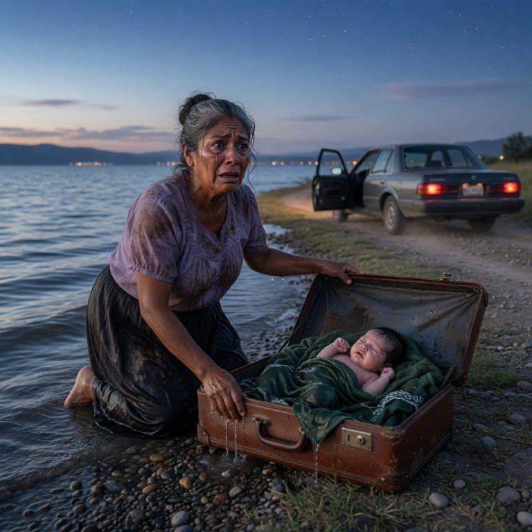 “Vi a la viuda de mi hijo bajar de su camioneta y arrojar una maleta pesada al agua. Me metí al lodo para sacarla y escuché un quejido. “