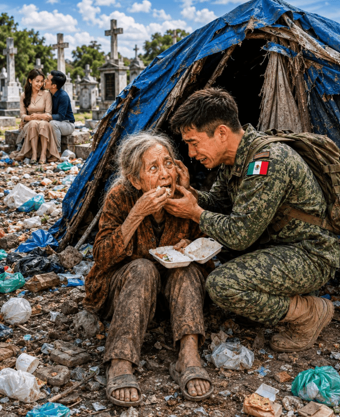 Regresé del ejército y encontré a mi madre ciega en un basurero: la traición oculta detrás de una foto de familia
